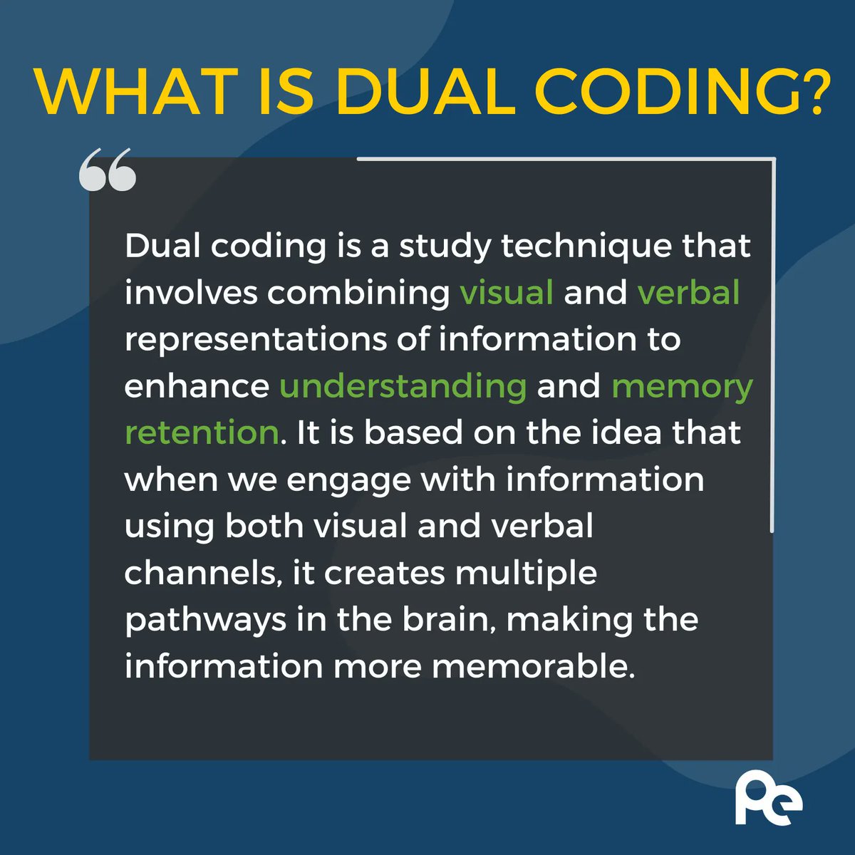 Prominent_EduUK's tweet image. Did you know that combining visual and verbal information can enhance your understanding and memory retention?🤔 Dual coding is a powerful study technique that can help you achieve academic success. 
#dualcoding #studytechniques #studytips #tutortips #11plus #ProminentEducation