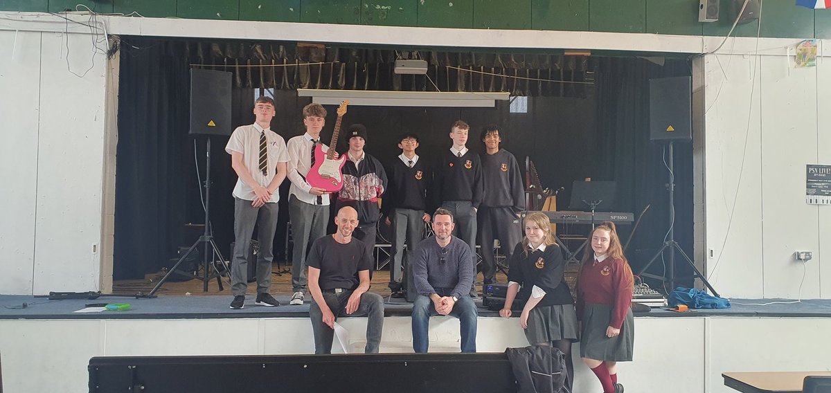PSNeasain's tweet photo. Final rehearsals are underway for PSN Live tonight. A big thank you to Mr Weafer and Mr Lyons for all their enthusiasm and encouragement. The show is sold out and is bound to be an exciting night. #meas #Díograis #PSNLive https://t.co/cc3RsrA7f2