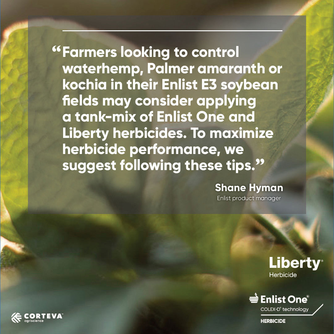 CortevaUS's tweet photo. How will you successfully manage weeds this #Spray23? Listen in on this @brownfield #ManagingForProfit episode to learn a few tips and why a tank mix of #EnlistOne and #Liberty herbicides might be your key for difficult-to-control weeds. https://t.co/AhkjJEczvp https://t.co/CeTczZsEj4