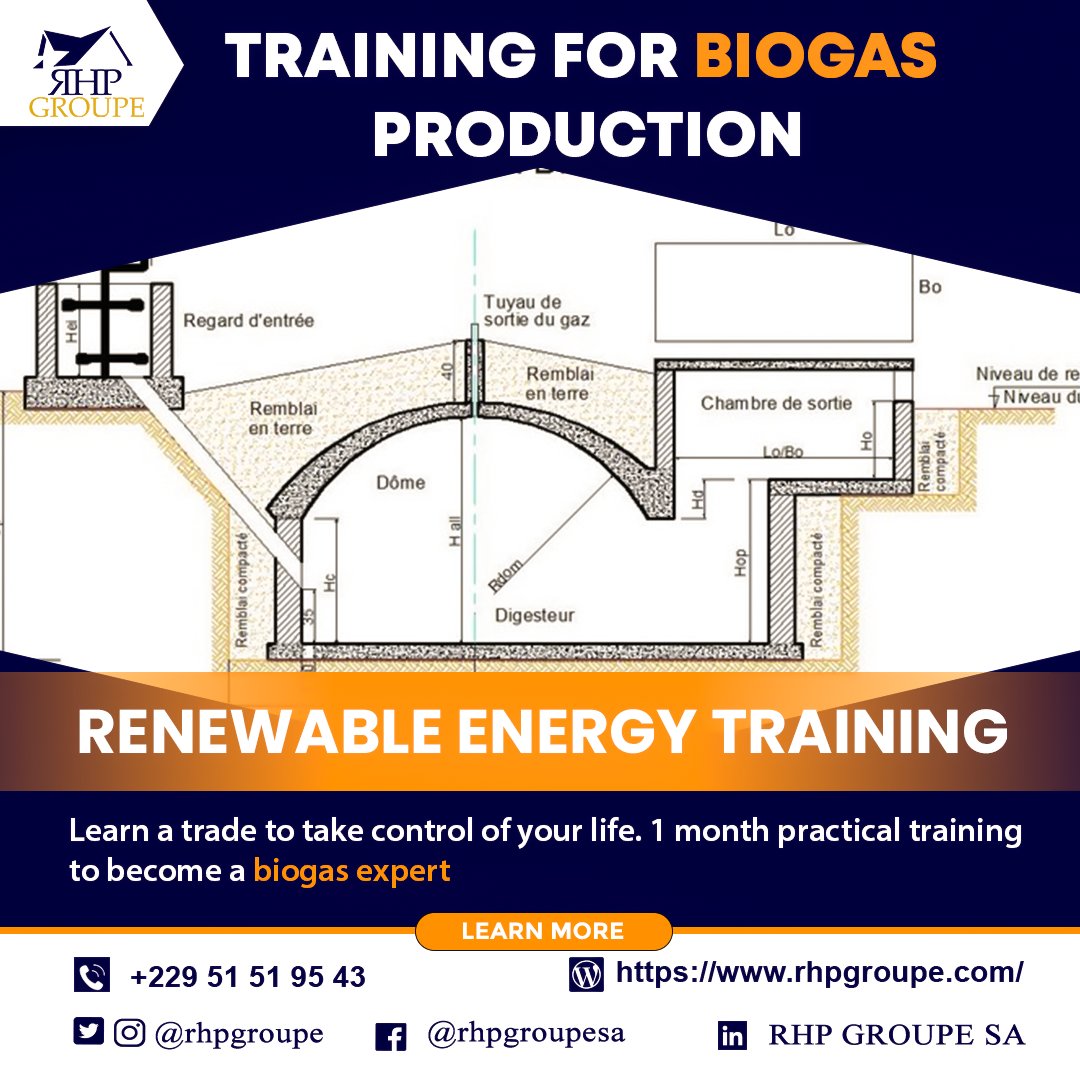 OshunaGroup's tweet photo. This course has been designed to be accessible to both beginners &amp; experienced people. In this course you will learn the concept of biogas &amp; recovery process.

📌 ☎️ +22951519543⁠
📌 https://t.co/5Xg7lvTSdu

#rhpgroupe #usa #canada #cotonou #renewableenergy #biodigester #biogas https://t.co/IybGfOtqeh