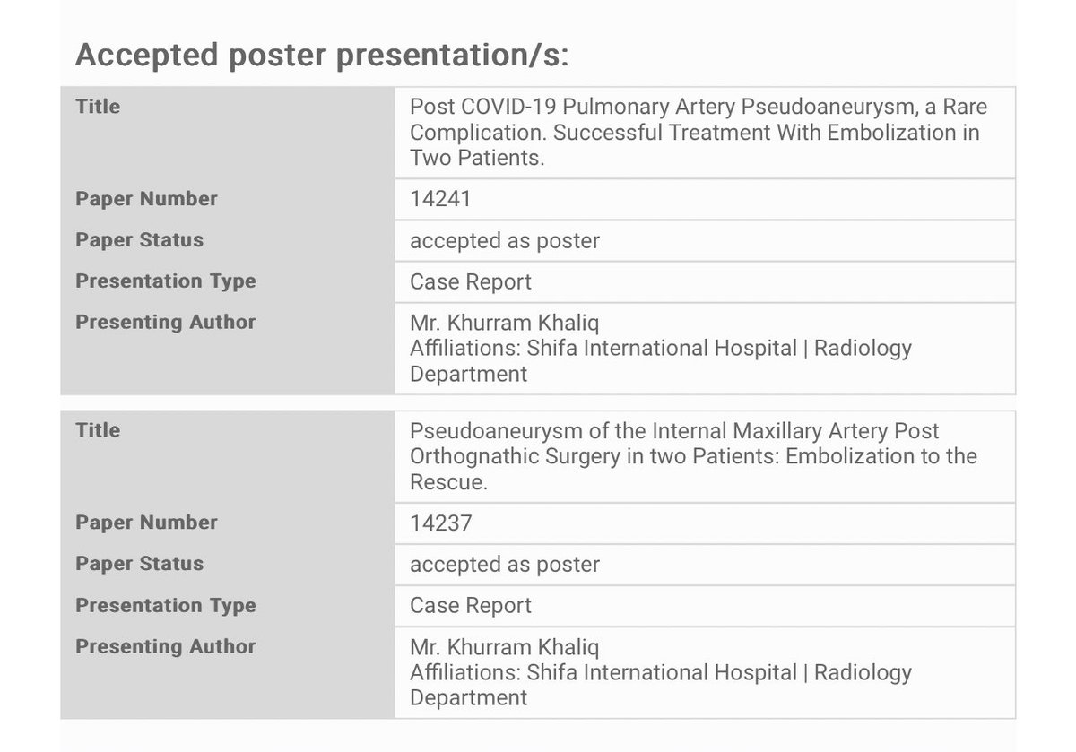 Happy to announce that two of our case reports are accepted in upcoming @cirsesociety CIRSE 23. 🎉 
Thanking my Chief and Boss @atifranaIR for guiding and mentoring me.
#IR #CIRSE #irad #IRads #Cirse2023