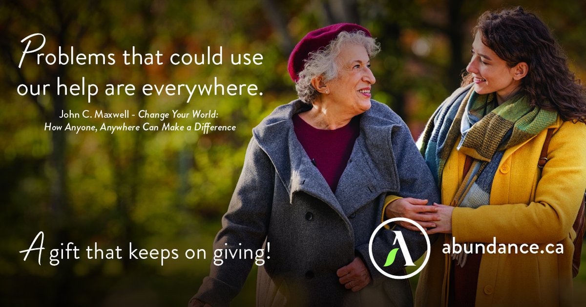 Abundance Canada (@abundancecan) on Twitter photo A donation to your favourite charity or cause in your will is a wonderful way to make a gift that keeps on giving.
Visit abundance.ca to learn more.
#LeaveALegacy
#GenerosityChangesEverything#AbundanceCA A donation to your favourite charity or cause in your will is a wonderful way to make a gift that keeps on giving.
Visit abundance.ca to learn more.
#LeaveALegacy
#GenerosityChangesEverything#AbundanceCA