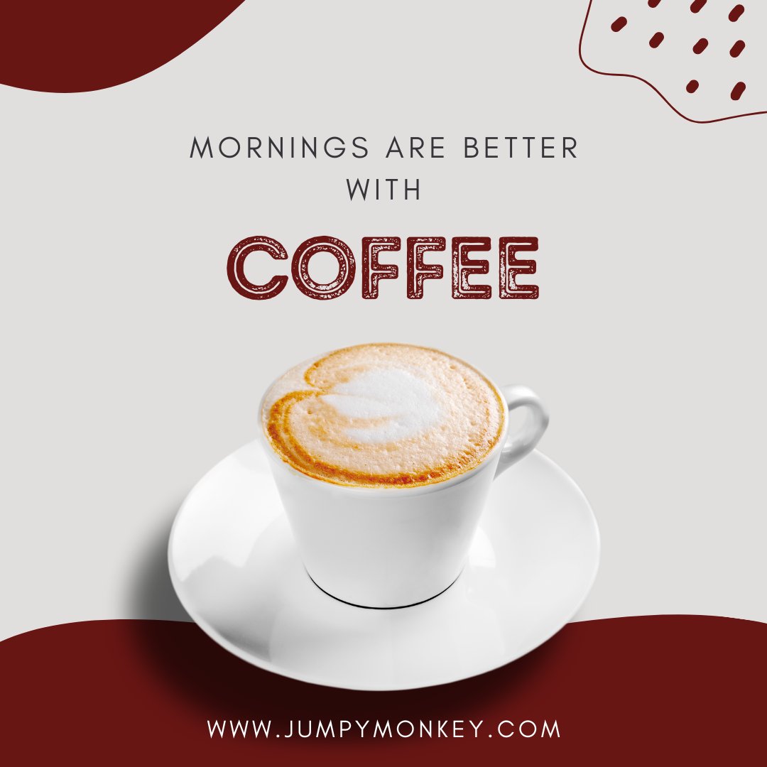 jumpymonk's tweet image. Start your morning off right with Jumpy Monkey coffee! Shop for your favorites here: jumpymonkey.com 
#JumpyMonkey #CoffeeWithaCause #CoffeeTime