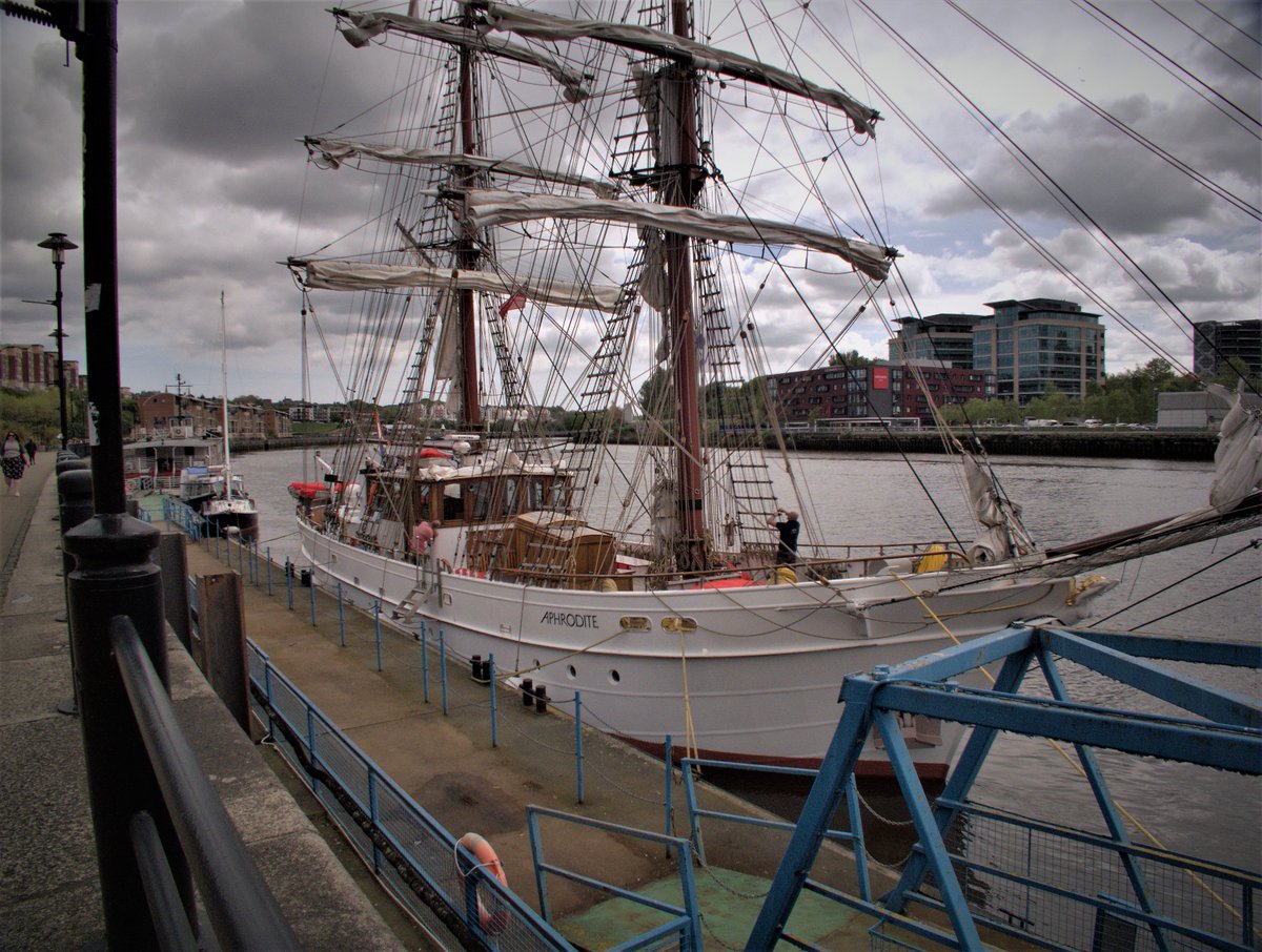 Aphrodite, Dutch sailing vessel at the Newcastle Quayside 17/05/2023.
#Tyne 
#Newcastle 
#boats 
#ships
#NewcastleQuayside