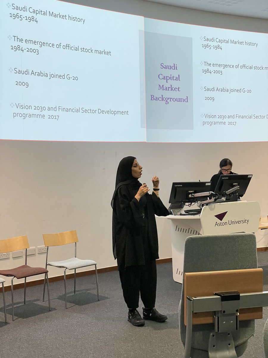 2/5 Beshair Alzeer (Warwick) speaking on Saudi Arabia Capital Markets. Well done! #2023WMLDNSpring