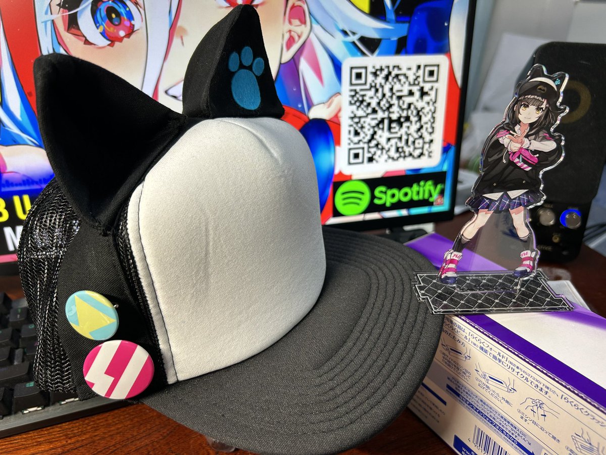 tamalinax's tweet photo. たまキャップver2.0
耳の形が納得できなかったので作り直した

電音部のイベントの時に装備するの楽しみ
電音部創作部になるのかね

「このコンテンツはファンメイドコンテンツです。ファンメイドコンテンツポリシー（https://t.co/Uh51wHSRgp）のもと制作されています。」

#電音部 https://t.co/EYmn8516QO