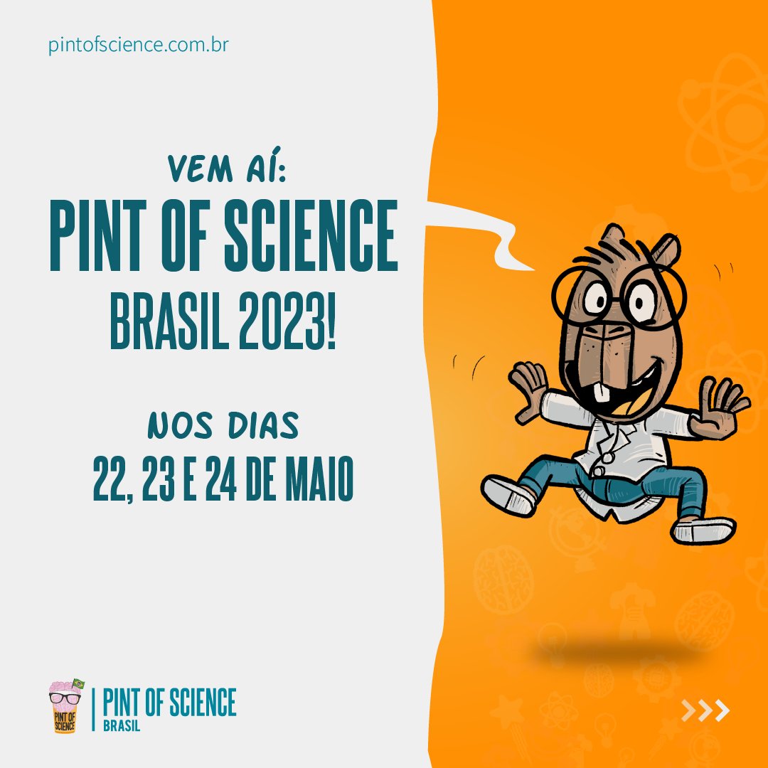 pintofscienceBR's tweet photo. Vem aí o maior festival de divulgação científica do mundo! 
No Brasil, estaremos em mais de 120 cidades, discutindo a ciência de uma forma divertido e descontraída! 
Pesquise sua cidade e confira a programação: https://t.co/ewLDoX09r3 
Venha brindar à ciência conosco!🍻🧠 https://t.co/puThdWaKgj