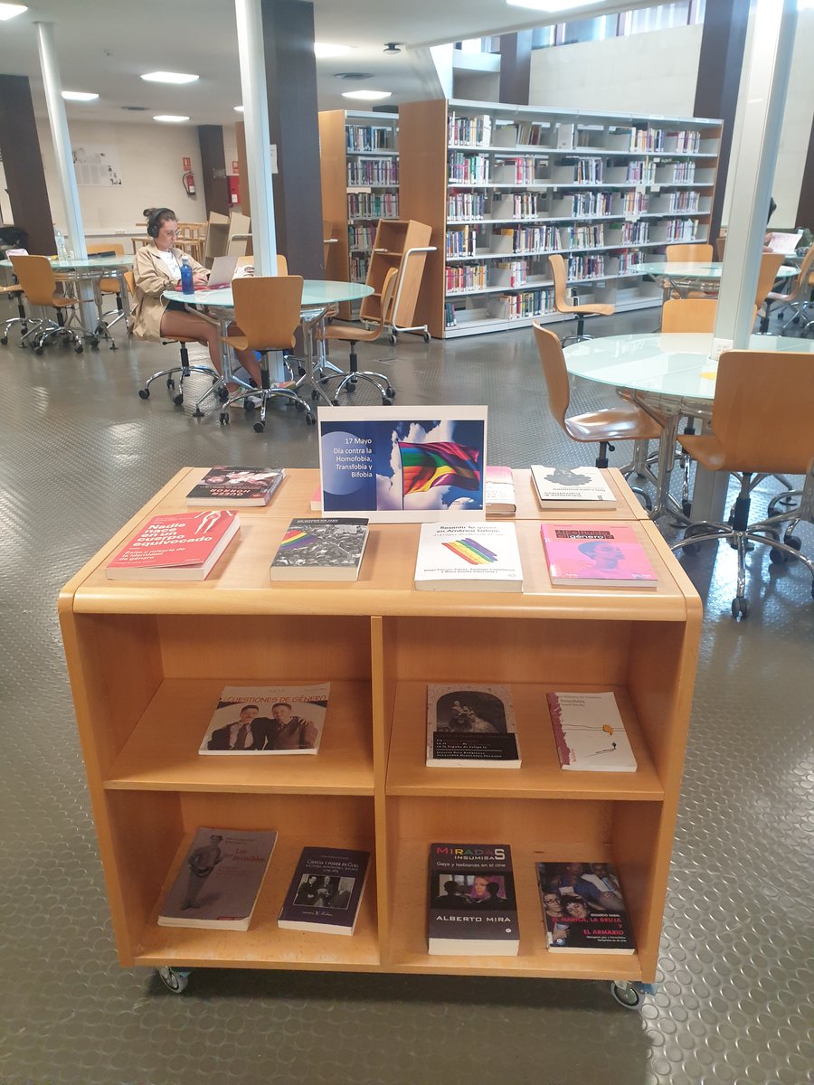 BibliotecaULL's tweet photo. El Espacio de Igualdad de la Biblioteca General y de Humanidades @ULL acoge desde hoy una muestra bibliográfica dedicada al Día Internacional contra la Homofobia, la Transfobia y la Bifobia #BCxI https://t.co/kQjZGp8KT1