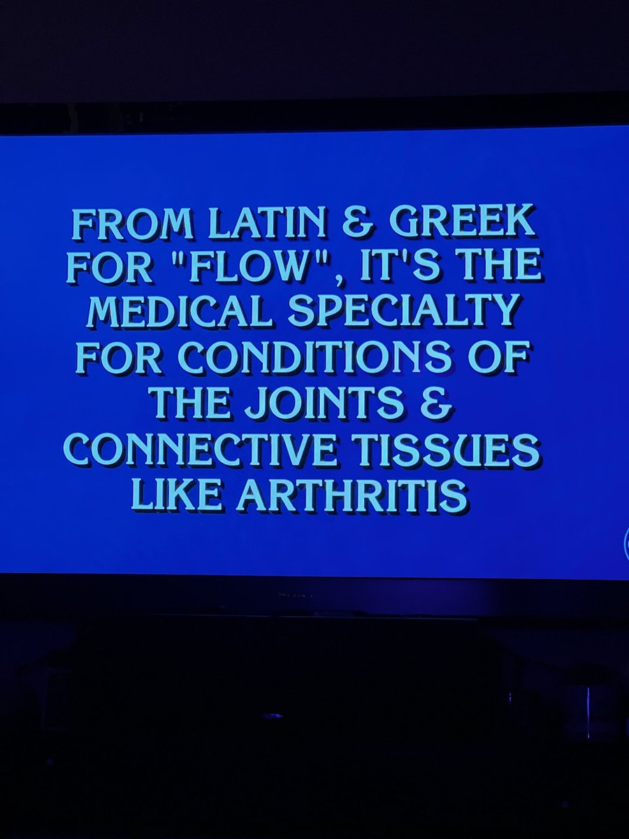 From last night’s episode of jeopardy! @ACRheum #rheumtwitter