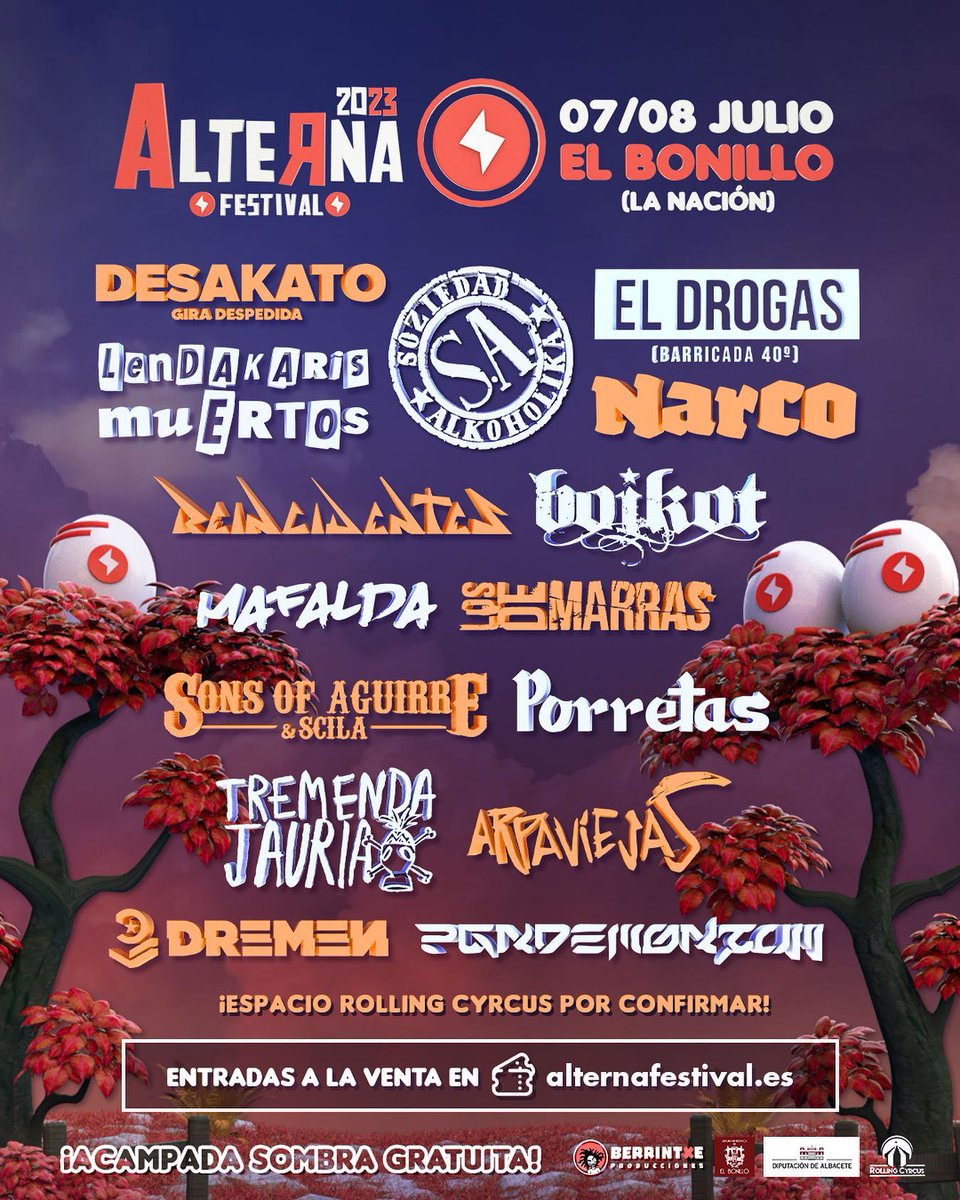 enterticket's tweet photo. 👉SORTEO 2 ABONOS PARA EL ALTERNA FESTIVAL 2023

Consigue uno de los abonos gratis y suma otra cita a tu #rutafestivalera2023

Sigue las instrucciones:
👉Da RT a este post 
👉Sigue a @enterticket y  @AlternaFestival 

 Preparado para darlo todo en el Alterna Festival❓ https://t.co/01j8D8nkPf