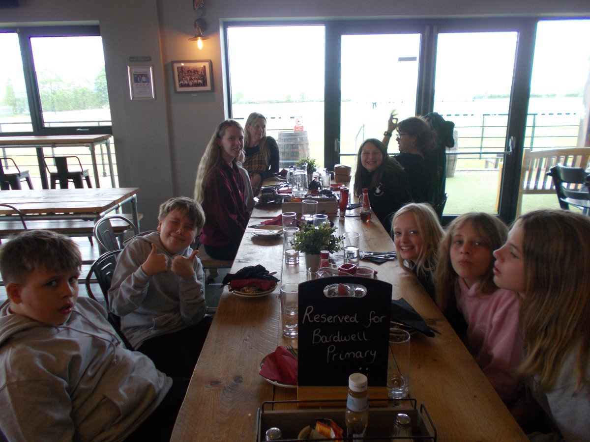 BardwellPrimary's tweet photo. Well done to our Y6s who received their leavers' hoodies last week and had a fabulous lunch at the Grumpy Goat Bardwell, after putting in such hard work for their SATs! https://t.co/N6okxf0x7C
