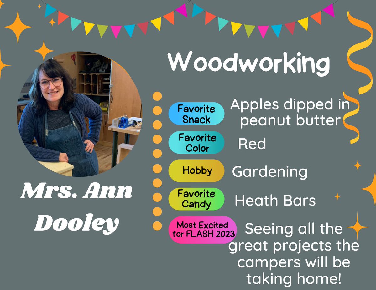 summitnjflash's tweet photo. We have the most amazing FLASH staff for this summer! Meet Mrs. Dooley she will be working with our FLASH pro students on some fantastic woodworking projects! #summitflash #summitnj #summitschoolsnj https://t.co/tOKEWE49kO