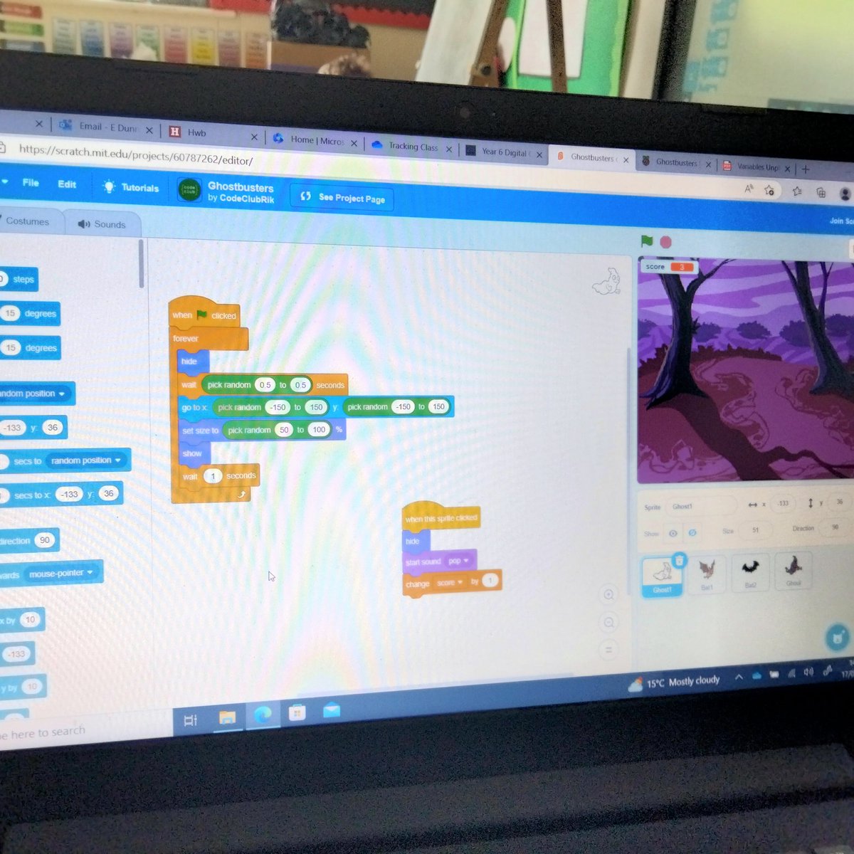 ovpsdosbarth14's tweet photo. This afternoon we learnt about variables in computing and started to create our own computer games using a variable @OgmoreP https://t.co/qfIvECMdC1