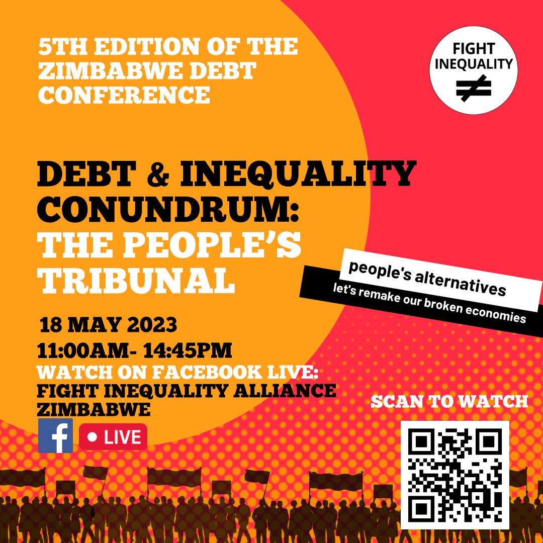 FiaZimbabwe's tweet photo. At the 5th #ZimDebtConference we host The People’s Tribunal. Join the conversation to remake our broken economies.
Watch: https://t.co/Kov0cmfBxX
#FightInequality https://t.co/pclNHYrdKB