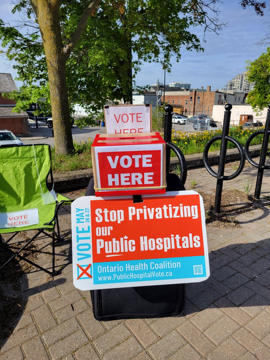SimcoeCountyHC's tweet photo. Advance Poll Alert!

Barrie

Come out to the OPSEU rally on Gallie Court near RVH and show your support. The Roller Poller will be there.

Today (Wednesday) from 11 a.m. to 2 p.m.
#publichospitalvote  
#simcoecountyhealthcoalition #barrie https://t.co/TrSPJ8vwnW