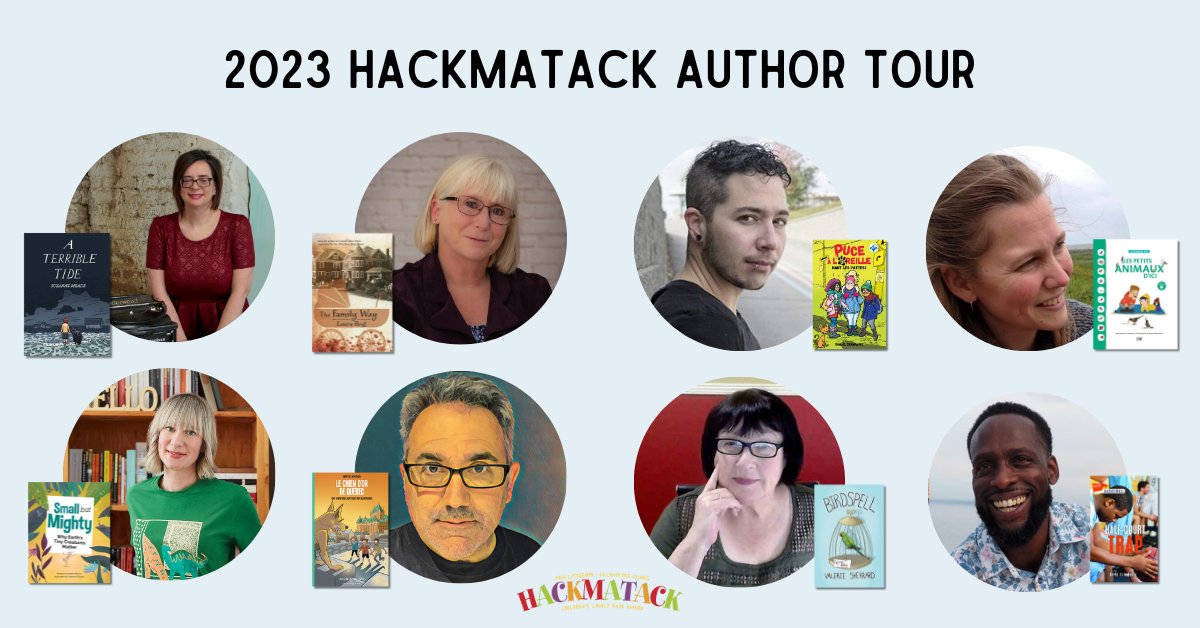 We are SO excited return to our in-person author tour this year! 
Throughout May/early June, 8 authors will visit classes throughout NS, NB, and PEI:
Suzanne Meade, Kendra Brown, Laura Best, Denis Boucher, Samuel Champagne, Valerie Sherrard, Karine Morneau, + Kevin heronJones
1/3