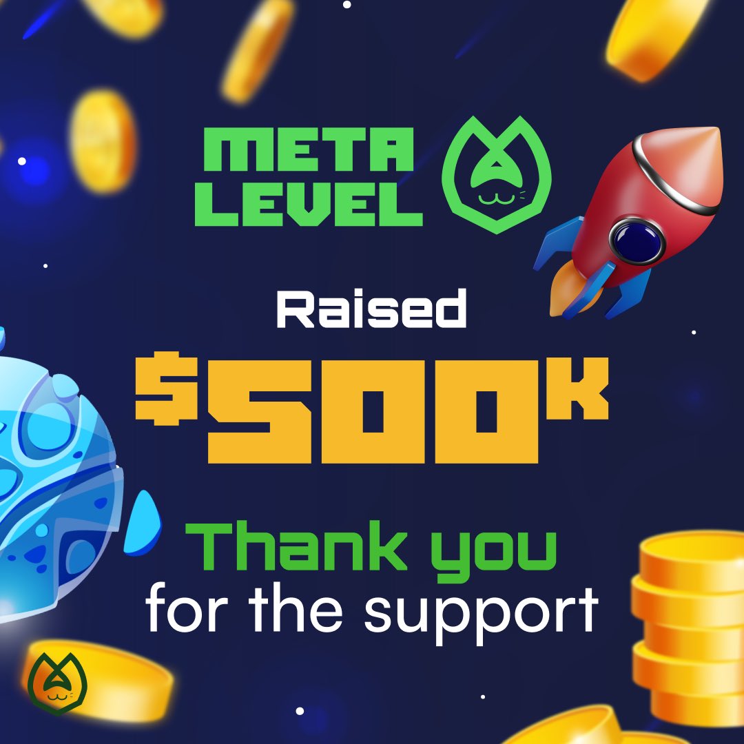 MetaLevelSystem's tweet image. Raised $500,000

Dear participants of the Metalevel crypto project, we solemnly announce that we have raised more than $500,000 on the Presale of our #MLVL coin.

You can buy MLVL on presale at the best price now - metalevel-ai.com/presale

#shiba #pepe #btc #binance #eth