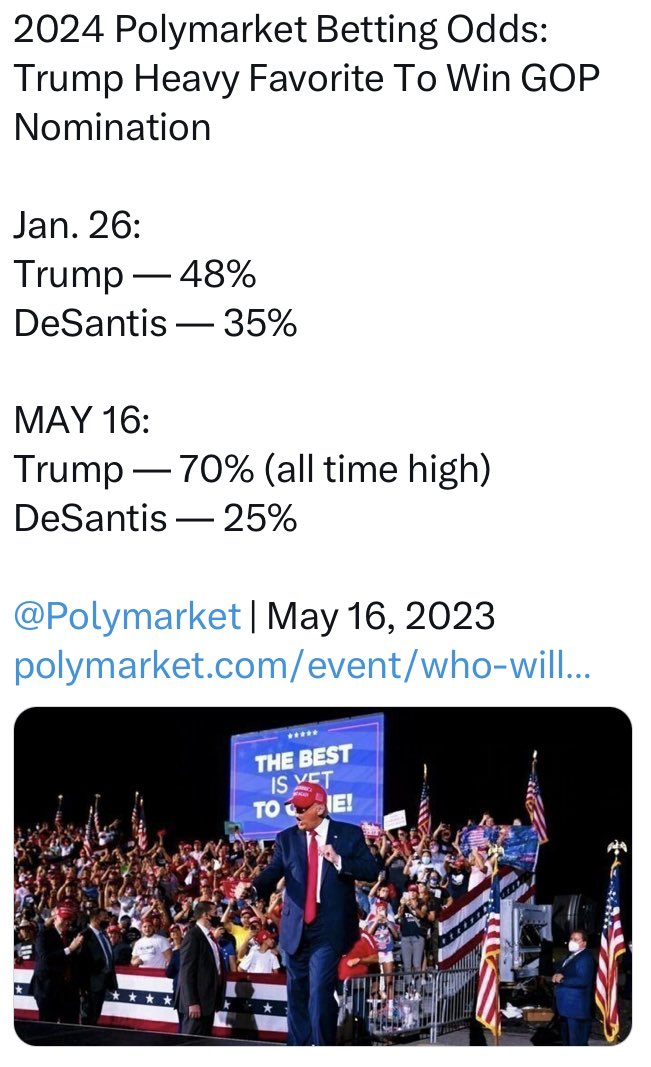 Docsmitty121's tweet photo. @CryptidPolitics Whatever Trump is doing is working great https://t.co/7VHmGhF1rE
