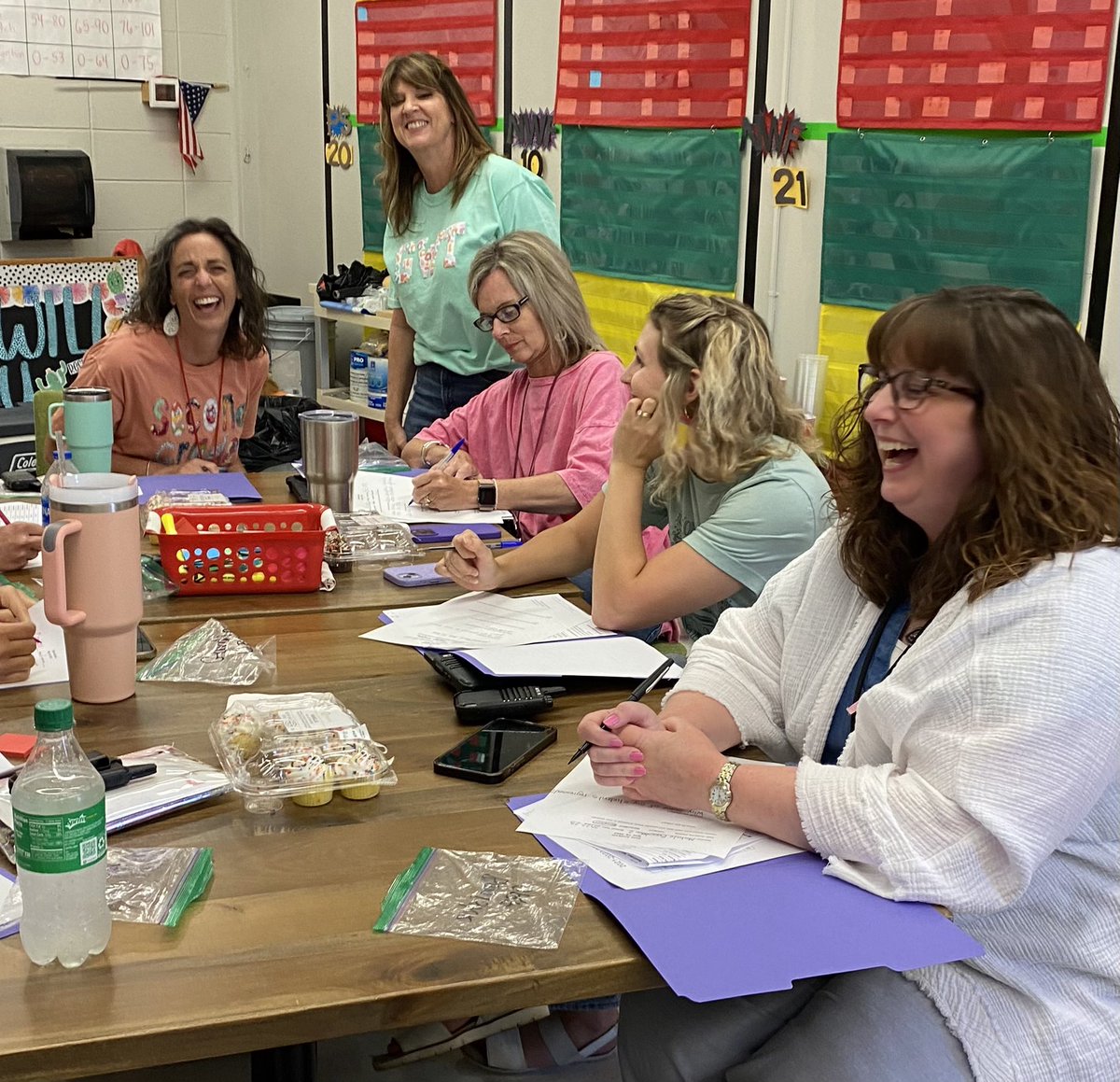 LauraParkerGWT's tweet photo. EOY Math Data Meetings were wonderful today! Reflecting, Celebrating, and Setting Goals for next year! Way to go 1st and 2nd grade teachers and students!!! @GWTPrimary @TuscumbiaCitySc @VeronicaBayles https://t.co/FBf8wodl54