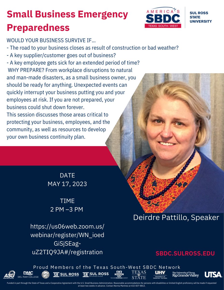 SRSUSBDC's tweet photo. Happening Today!  May 17, 2023  2 PM -3 PM
https://t.co/YU0cdiFefu https://t.co/TA7SuwAsul