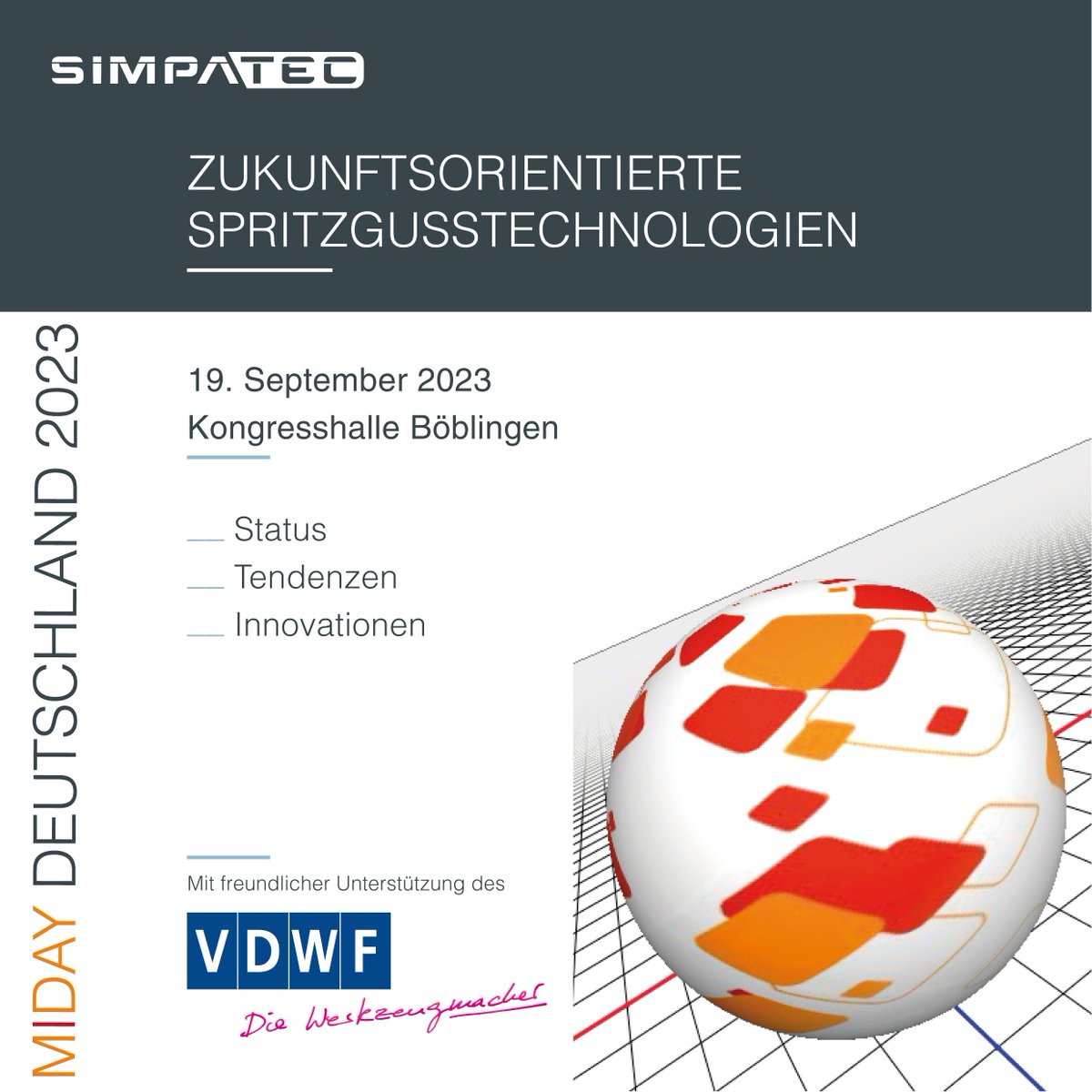SimpaTec's tweet photo. MiDay Deutschland 2023 – zukunftsträchtige Spritzgusstechnologien im Fokus 😊!
19.09.2023 - in Böblingen:
https://t.co/p6Rv47tFpp
#manufacturing #plastics #conference #MiDay #events #presentation #speakers @Moldex3DGlobal @MSCSoftware @CoreTechnologie @e_xstream https://t.co/oQaGU6PpMt