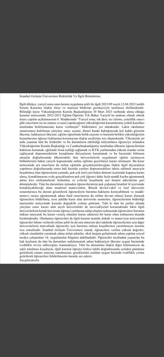 ErdanYasar's tweet photo. Öğrenciler mağdur durumda, kalacak yerleri yok.Yurtlar depremzedeler nedeniyle kapalı nöbetçi yurtlar da dolu finaller online olmalı öğrenciler mağdur. @gelisimedu @YuksekogretimK @jahreindota @erolozvar #gelisimunionlineistiyor https://t.co/N6KFAYTHXy