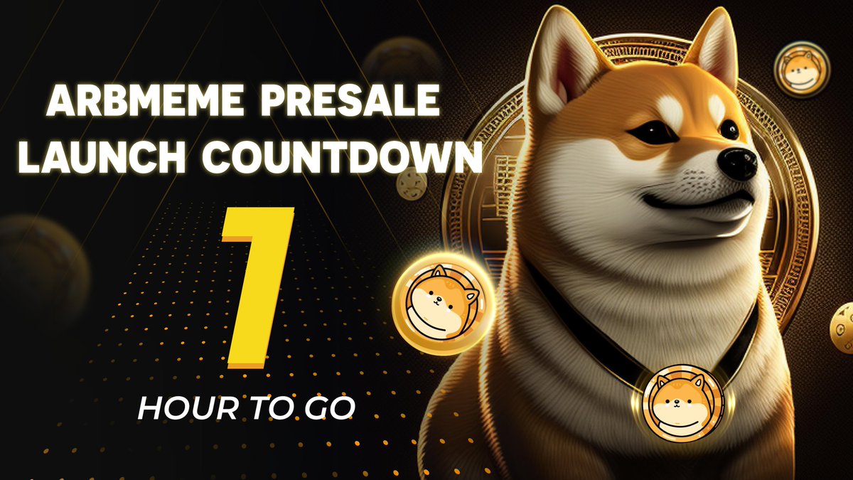 ⏰🚀 Countdown: 1 Hour to ARBMeme Presale on PinkSale 🚀⏰

The moment we've all been waiting for is just 1 hour away!
pinksale.finance/launchpad/0x72…