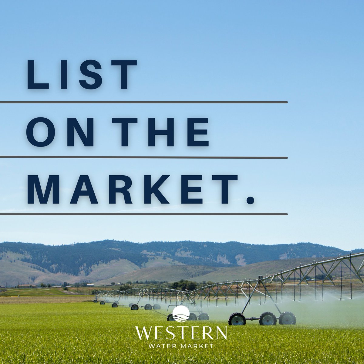 Are you a #WaterRight buyer? Or do you have #WaterRights for sale or lease?

Western Water Market is your place to buy, sell, and lease water in the West.

List on the market today at: westernwatermarket.com/list-water-rig… 
#WaterResources #WaterMarket