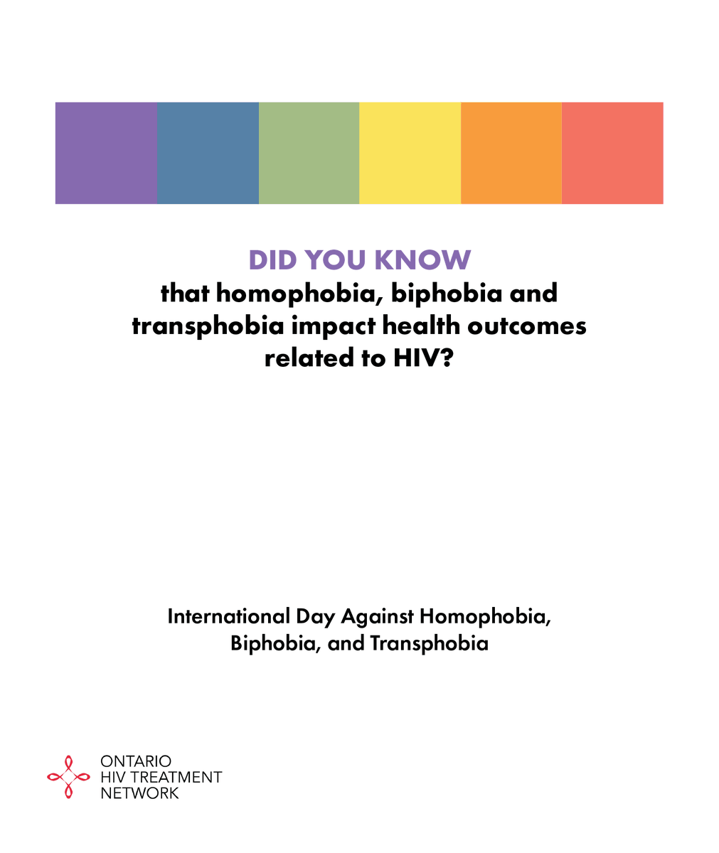theohtn's tweet photo. Today is International Day Against Homophobia, Transphobia and Biphobia. The theme is 'Together always: United in diversity.' Did you know homophobia, biphobia and transphobia impact health outcomes related to HIV? https://t.co/HdFEkUG1V8