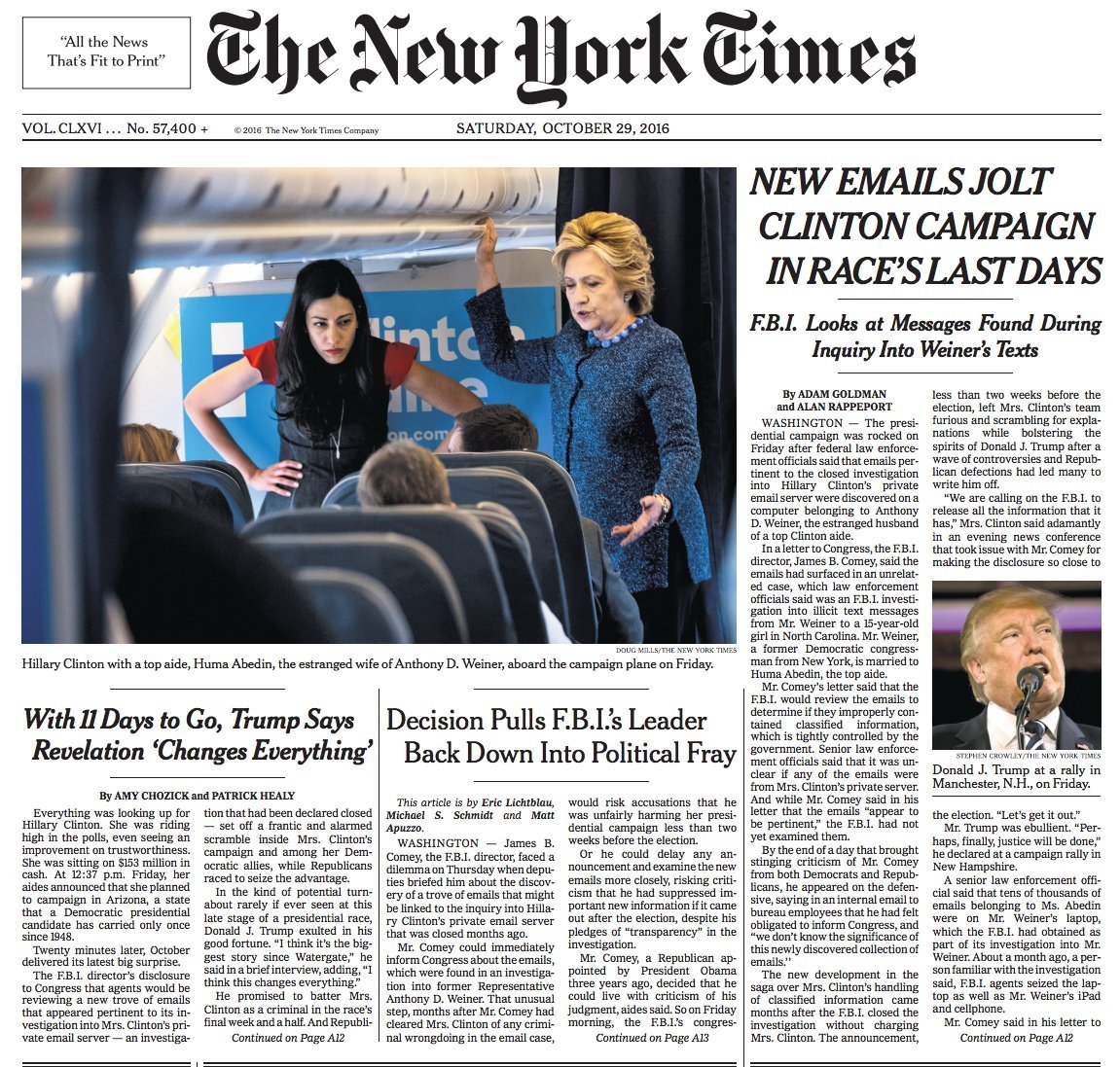 The 'security state' did interfere with the 2016 election . . . which helped elect Trump. Comey repeatedly violated DOJ protocols by disclosing negative information about the Clinton email investigation while staying silent about the Trump investigation. justice.gov/file/1071991/d…