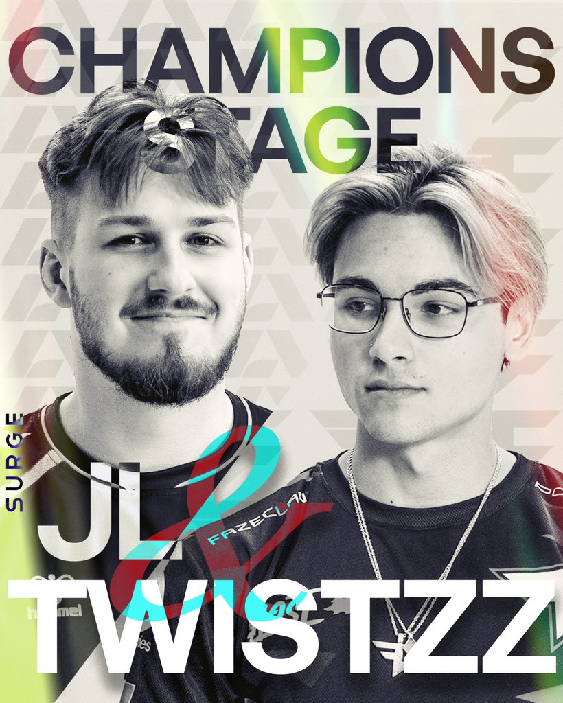 Together to the stars 💫 Support our Surgees, @jLcsgo_ 🇱🇹 & @Twistzz 🇨🇦 during Champions Stage of the #BLASTTVMajor!