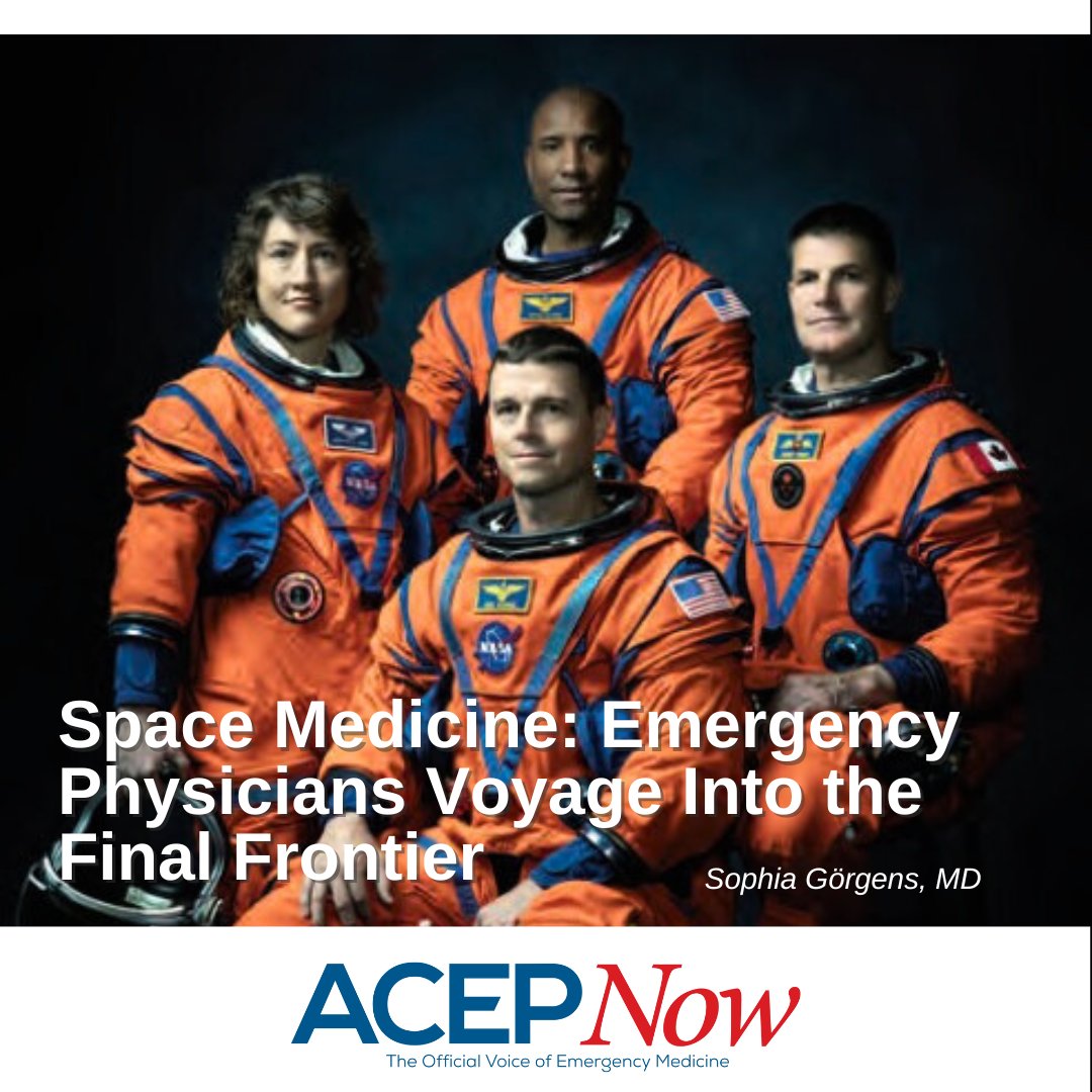 “We’re the Swiss army knife of specialties,” Dr. Haig Aintablian notes. “If you’re a great terrestrial doctor, you’d likely make a great space doctor.” #ACEPnow  acepnow.com/article/space-…