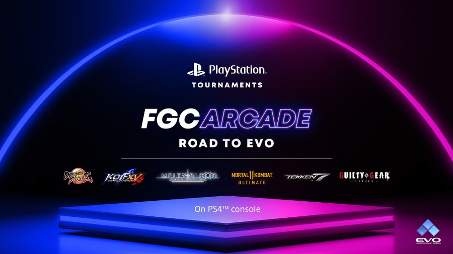 PlayStation Tournaments FGC Arcade Road To Evo. On PS4 Console