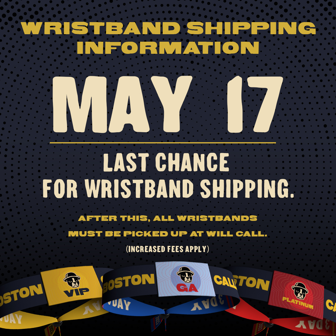 Today is your LAST CHANCE to avoid will call and have your wristbands shipped! Grab your tickets today to make sure you're fully prepared to fest: bostoncalling.com/tickets/ #BostonCalling