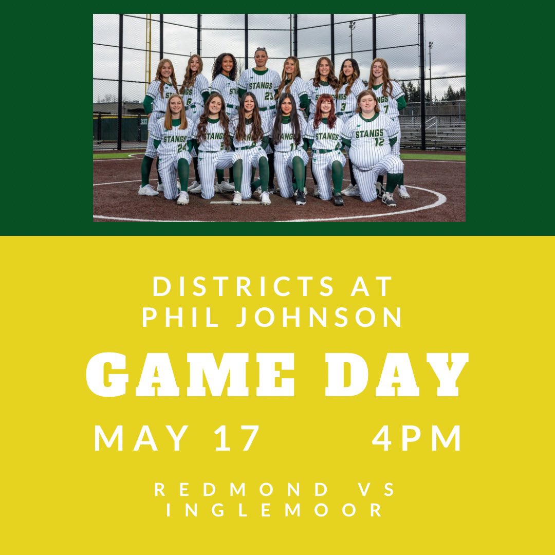 GAMEDAY vs Inglemoor at Phil Johnson Ball Fields, 4pm. #gomustangs🐎