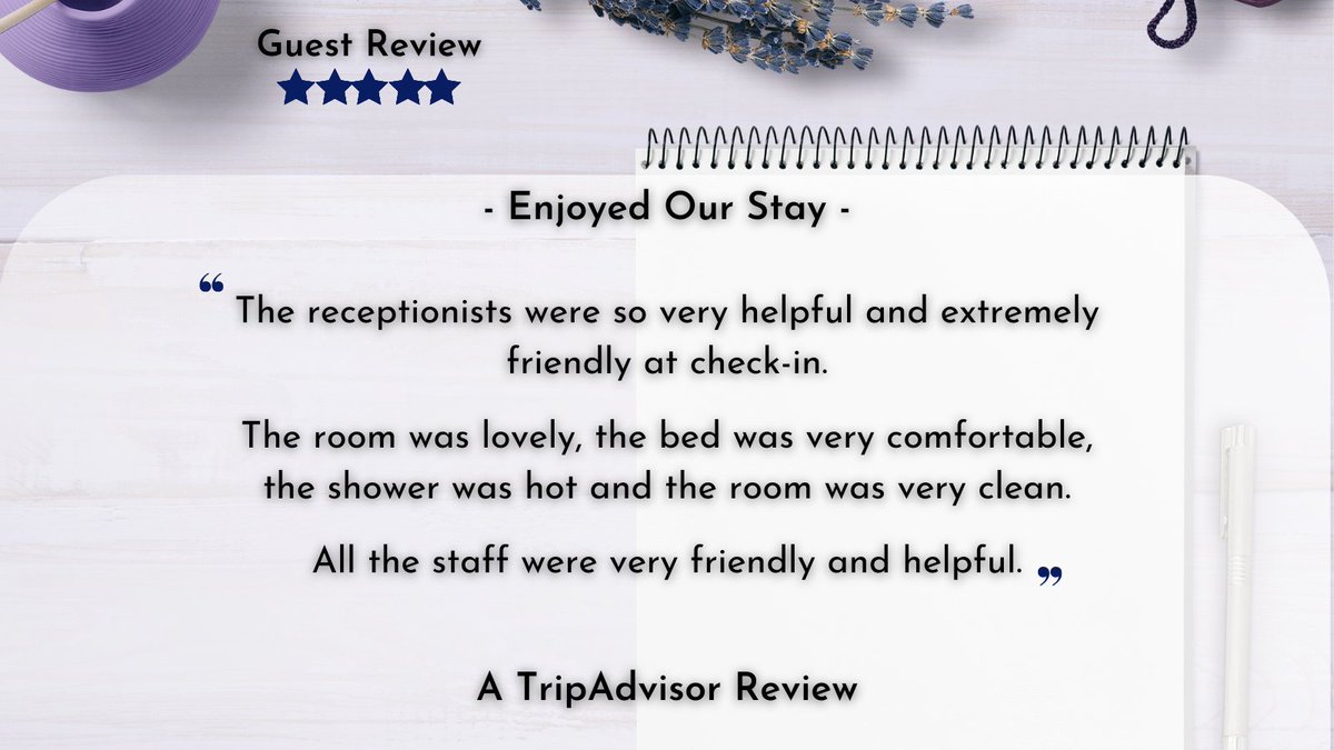 A recent review of a guest's experience at Treacys West County Hotel Ennis.

We appreciate the kind words and we look forward to welcoming you back in the future! 😃

#TreacysWestCountyHotel #VisitClare #VisitEnnis #GuestReview #HotelReview #FiveStarsReview