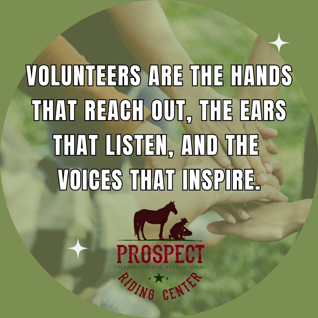 Our volunteers are the heart and soul of our organization. Become part of a community that is dedicated to making a difference in the lives of riders with special needs. Together, we can create a brighter future. prospectridingcenter.com
#volunteer #nonprofit #community #giveback