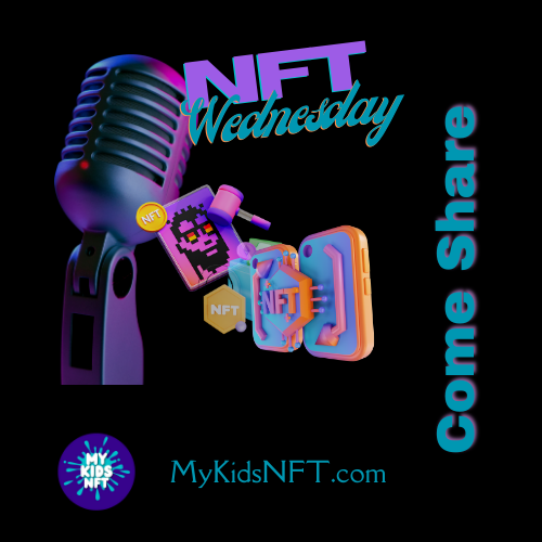 MyKidsCorp's tweet photo. 🎉
It's NFT Wednesday!
&amp; We Can't Wait to Hear from You!

Hop On @ 12pm EST / 4pm GMT / 1am JST

See you soon!

https://t.co/vcV3ocDzjA 
#nft #spaceshost #mykidsnft https://t.co/LSrI9Px5O7