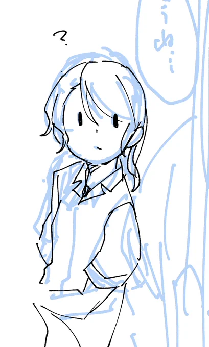 珍しく描く素朴な顔の紗夜さん、かわいいなって
