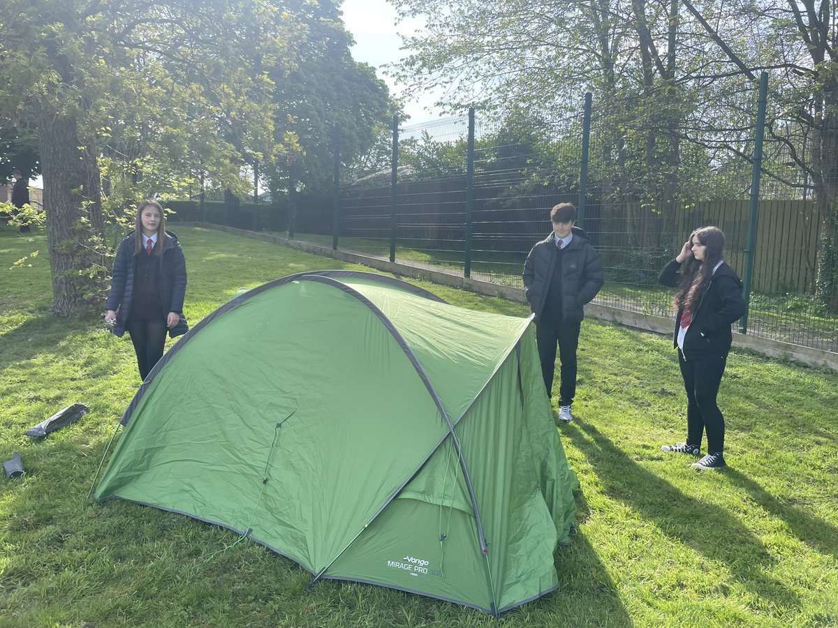 maths_MissC's tweet photo. S3 learning to set up tents this morning. 🏕️ https://t.co/pBLoZ3mXAy