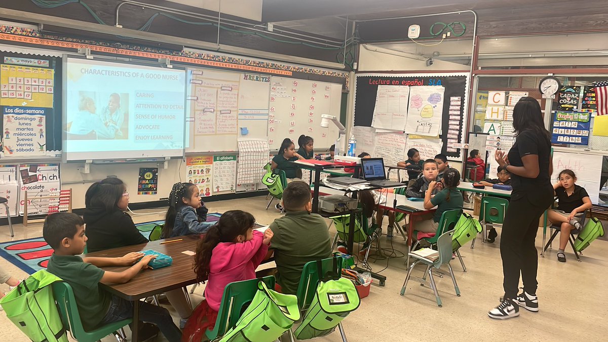 career day! <a href="/Hobby_Mustangs/">W.P. Hobby Elementary School</a> <a href="/itsaWrap_Hobby/">Ms. Lewis</a> thank you so much for coming and giving students light 💡 on career day.