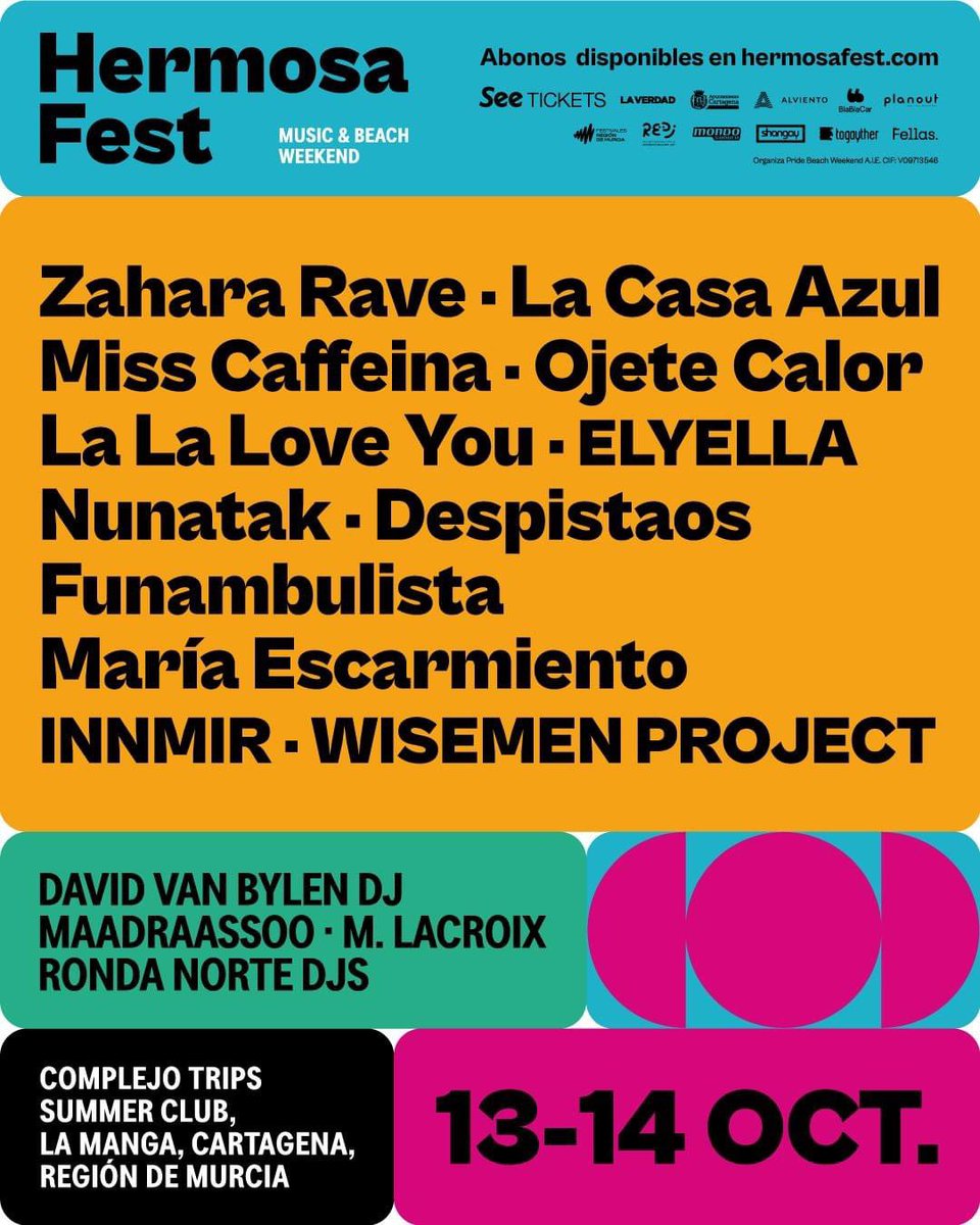 meteoricamusic's tweet photo. 🚨 CARTEL COMPLETO 🚨 Fantasía en #LaManga #Cartagena !! GRANDE @hermosafest !! 🙌🙌🙌🙌🎉🎉🎉💃💃🫶🫶🫶🫶 https://t.co/UrfS6651yE