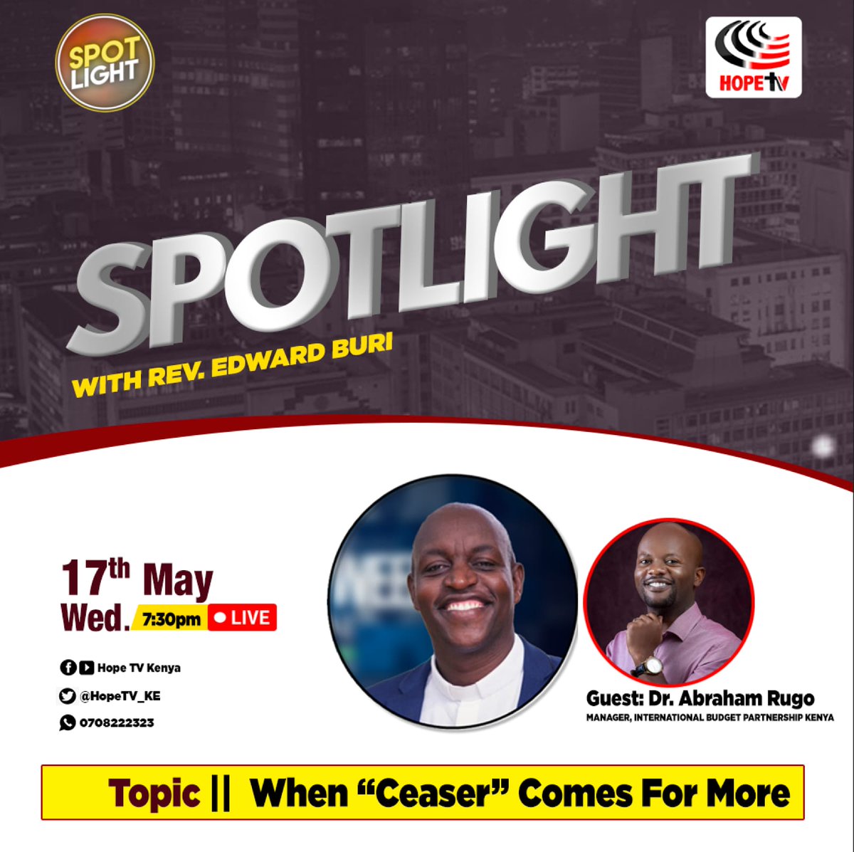 bajeti_hub's tweet photo. π΄ Live | #TVInterviewAlert
Tonight @abrahamrugo and @edward_buri will be discussing the Finance Bill 2023 on @HopeTV_KE
β²οΈ - 7:30PM https://t.co/orezjAltHX