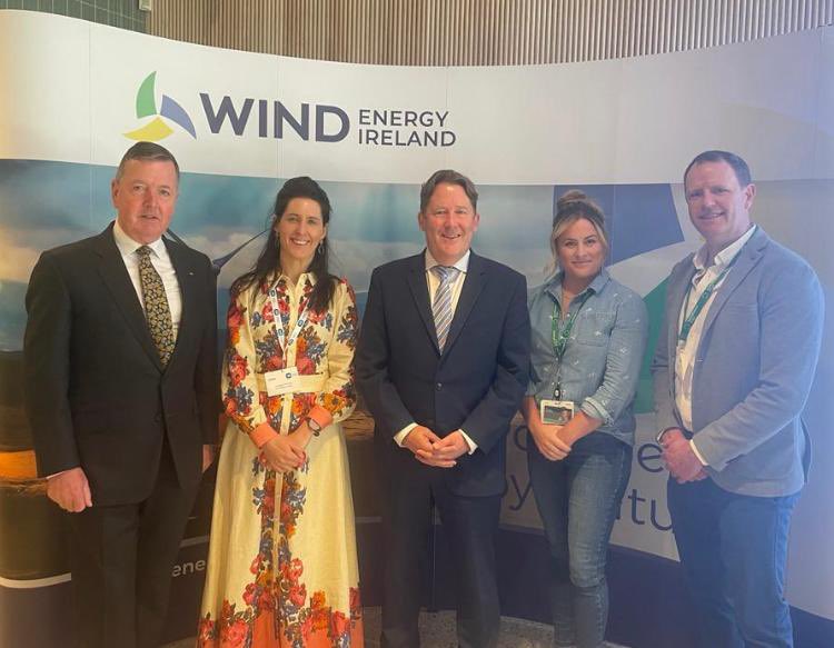 InisOffshore's tweet photo. “It is clear that we need to work together to implement what will be a generational transformative change.”
@DarraghOBrienTD at #WEIoffshore today.

Good to meet the minister with @mark_mellett the Chair of @MaritimeReg to be established on July 17th. Great to see progress! https://t.co/SSORX1tBbg