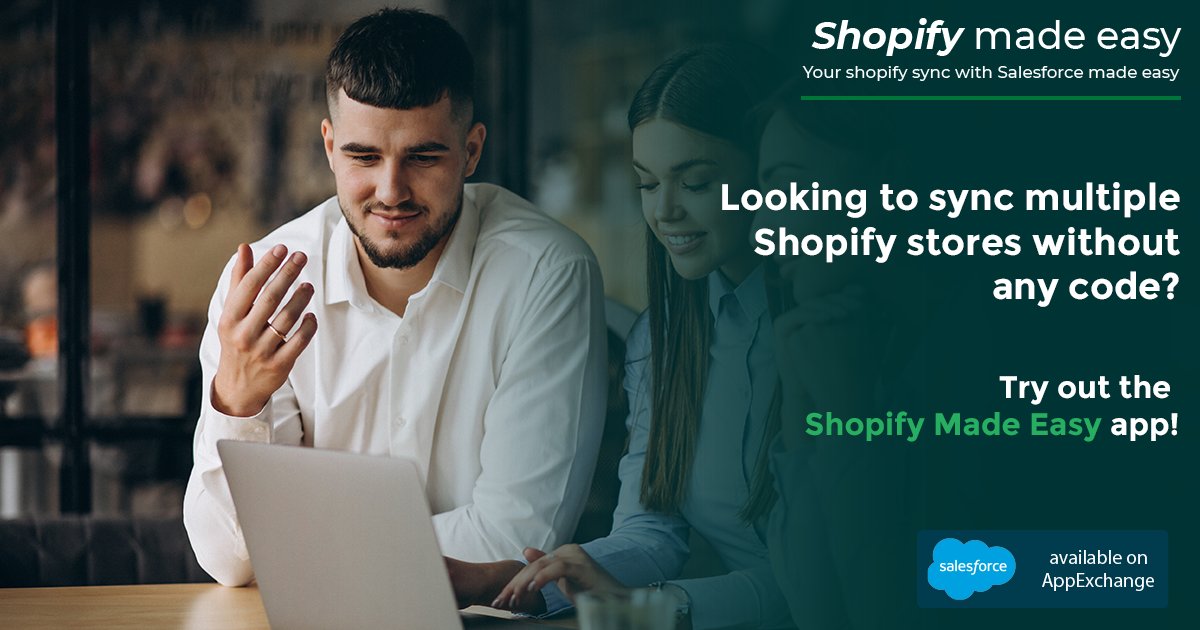 SyncMadeEasy's tweet photo. Boost your sales by effectively utilizing data from multiple stores in one place with the no.1 connector, Shopify Made Easy. Check out the app today!  https://t.co/YHSV7Ag2oJ @Shopify @ShopifyPlus @ShopifyDevs @appexchange  #shopifymadeeasy #connect #integrationtool https://t.co/snN220oxvl