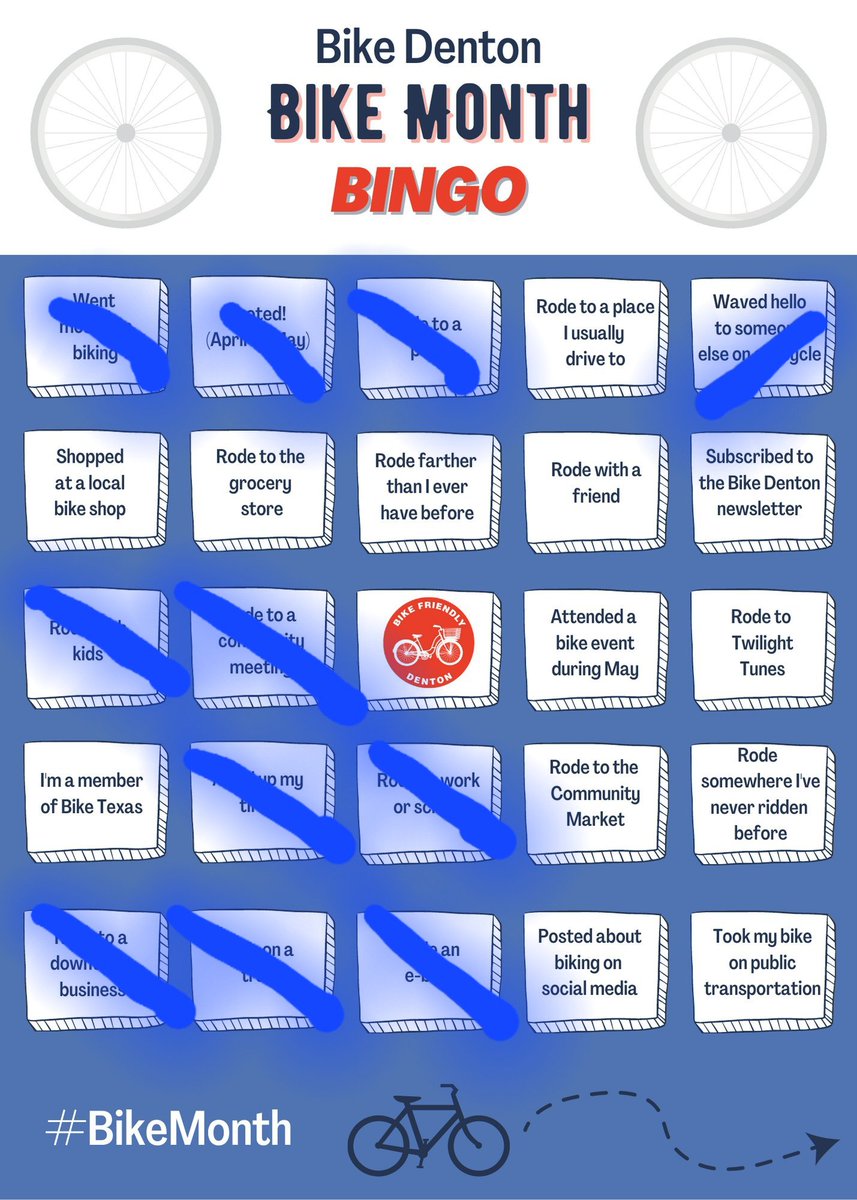 dromgoogle's tweet image. Working on filling out my Bike Bingo Card as well. No actual Bingo lines yet though.