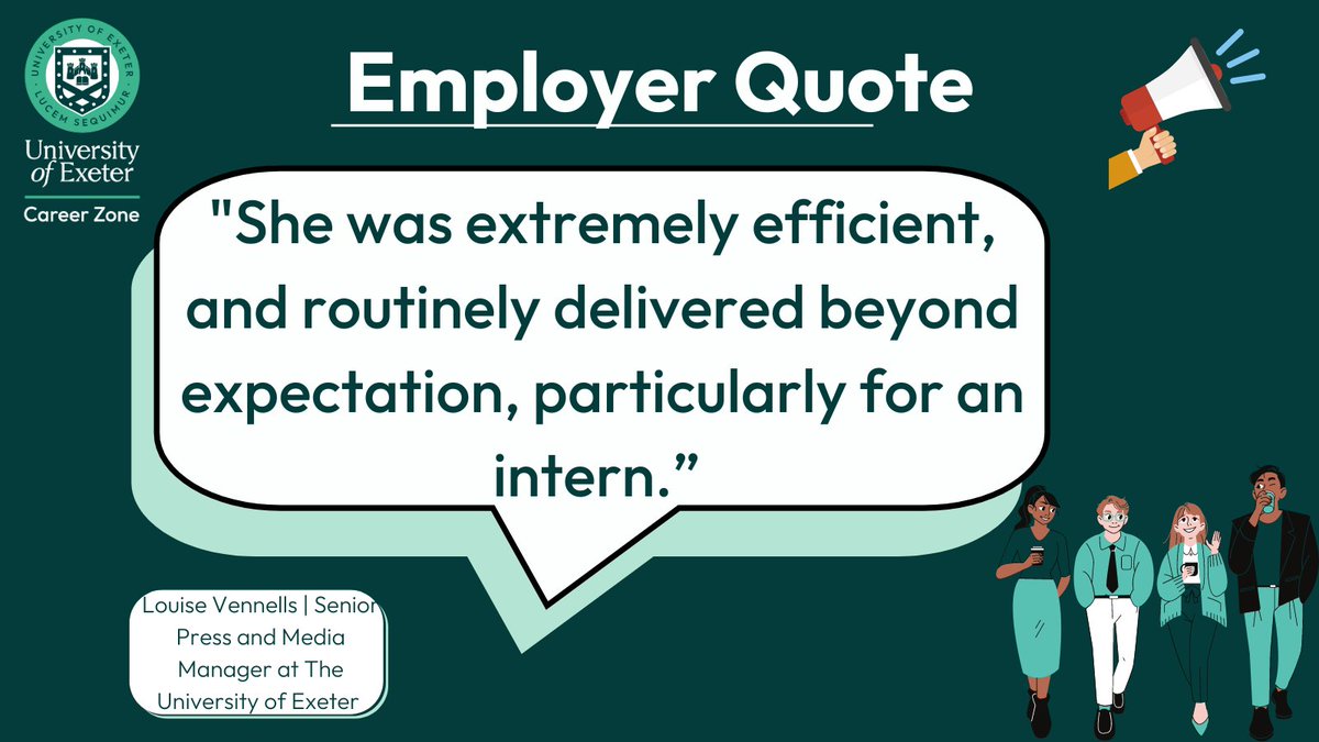 Find out about the Internships Schemes at the University of Exeter 😊

Louise Vennells, Senior Press and Media Manager for 
The University of Exeter 🎥, shares her experience of 
having an intern in this week’s case study spotlight🌟

🔗Read further: bit.ly/42OTvUX

#GBP