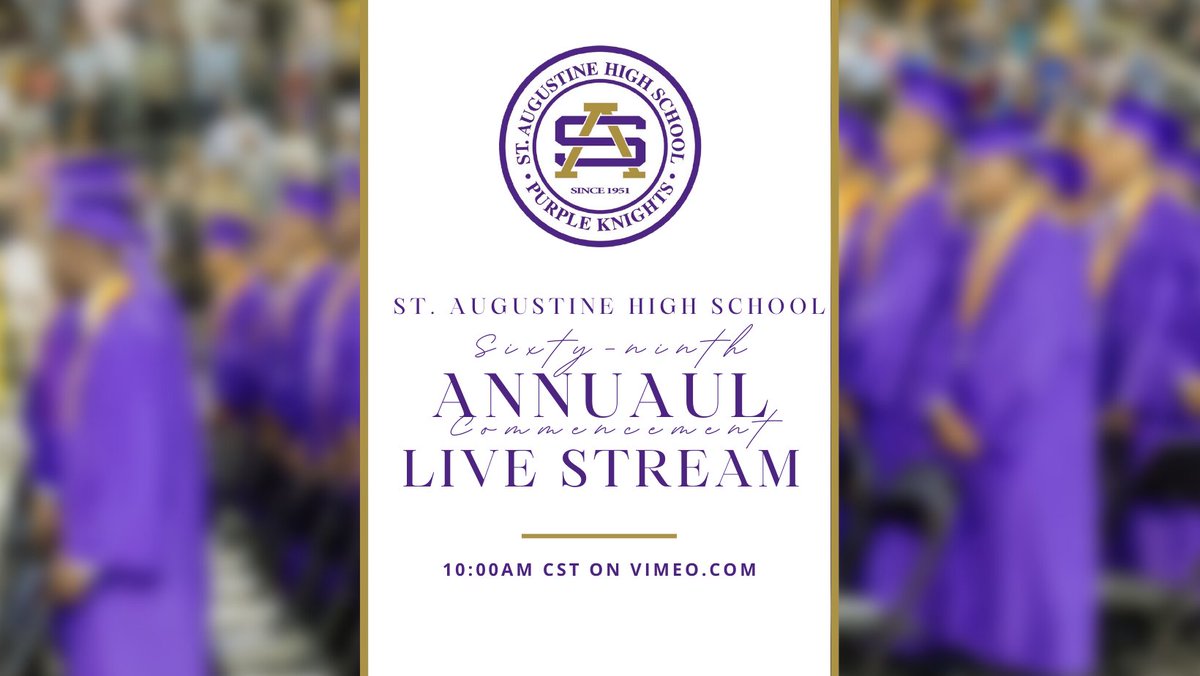 Tune in LIVE at 10am CST for our Sixty-Ninth Annual Commencement Exercises!

youtube.com/watch?v=db_6wz…