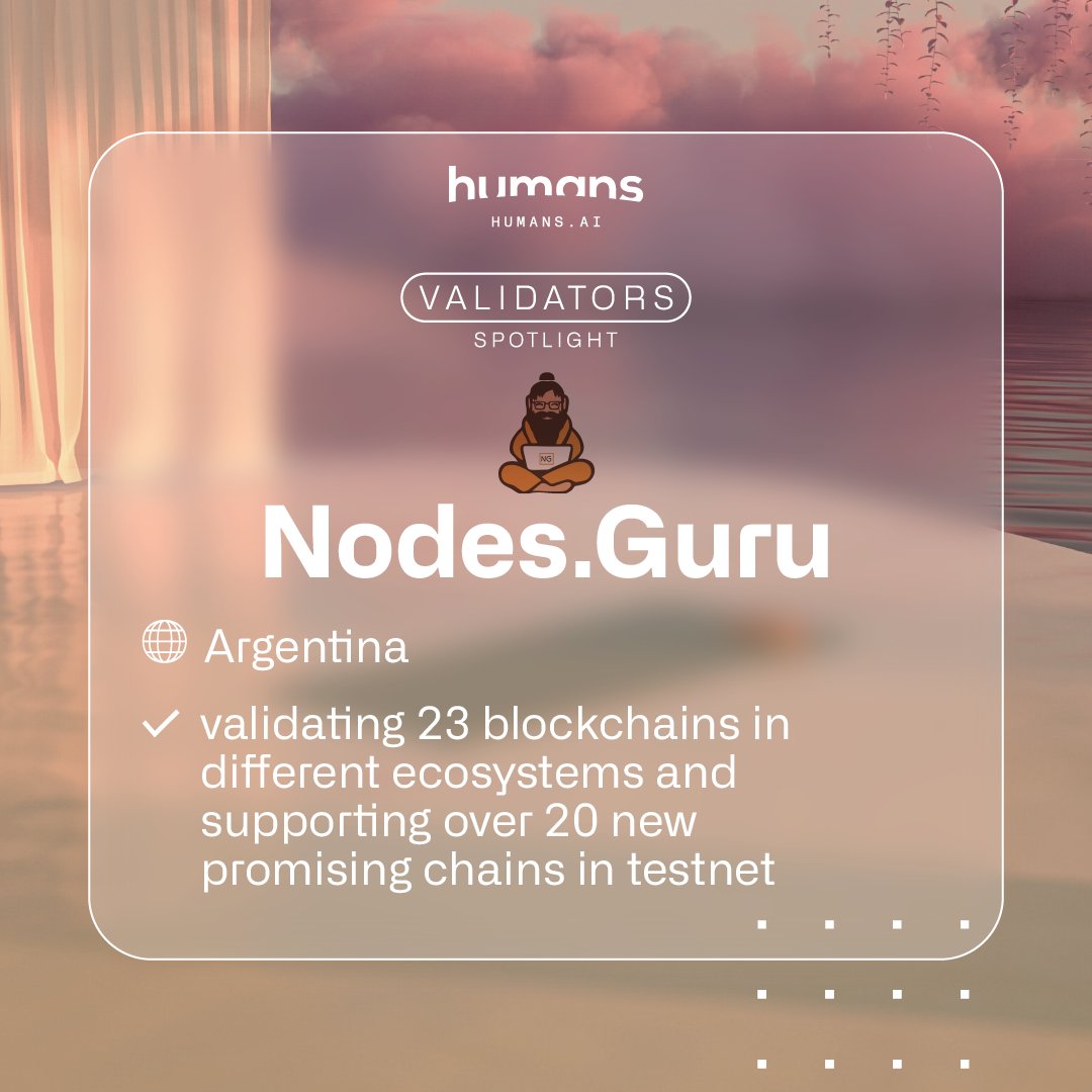 humansdotai's tweet image. 1/4
#ValidatorSpotlight 
Say hello to Humans Validators, independent operators distributed worldwide, working tirelessly to keep our ecosystem safe &amp;amp; running smoothly. With their help, we&apos;re one step closer to building the first blockchain where AIs can thrive &amp;amp; evolve.