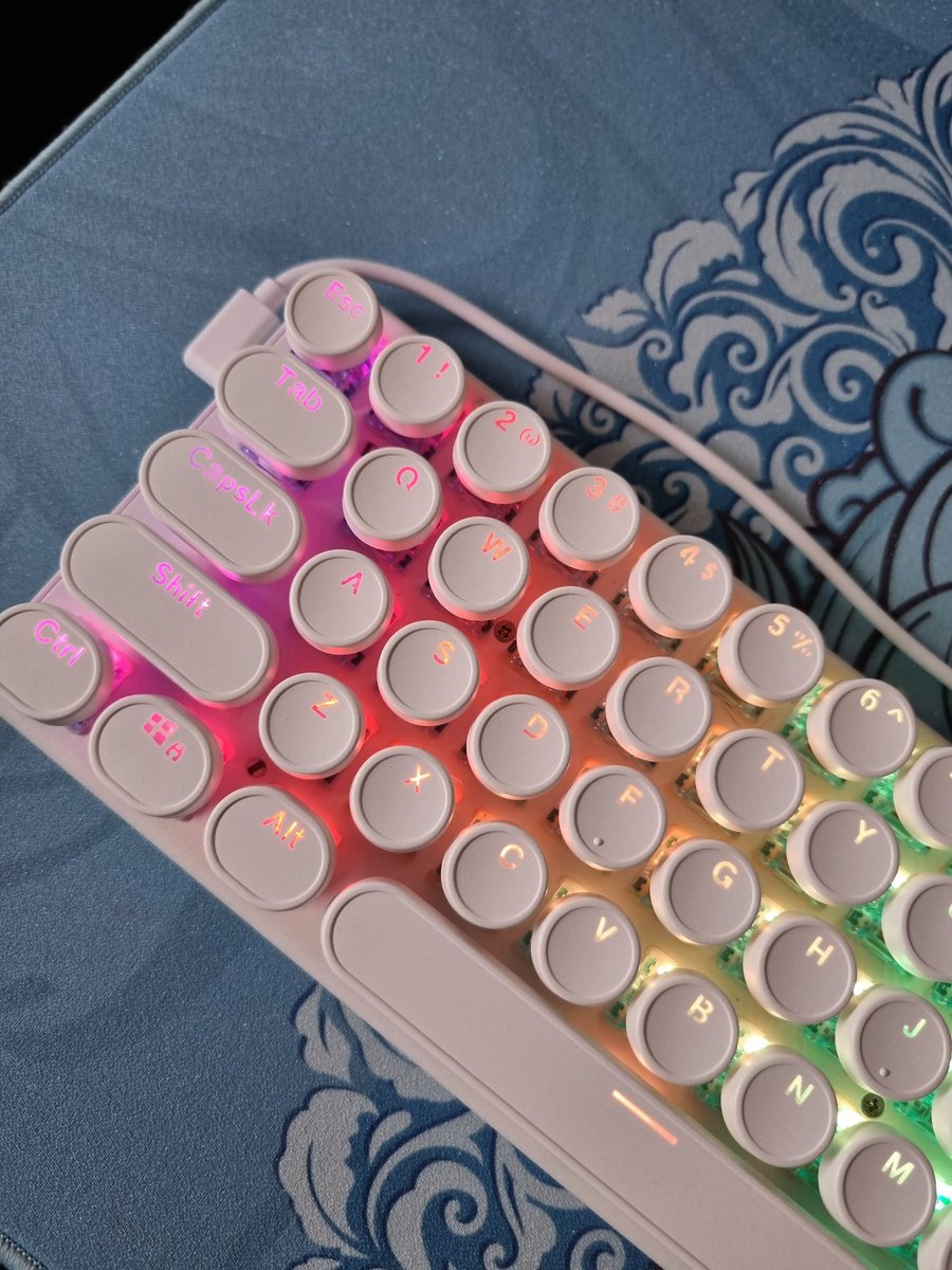 Keycaps estilo maquina de escrever antiga